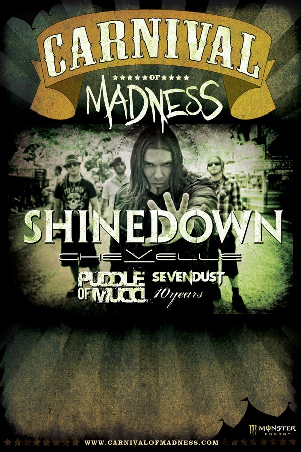 Shinedown Chevelle Puddle of Muss 10 Years Sevendust